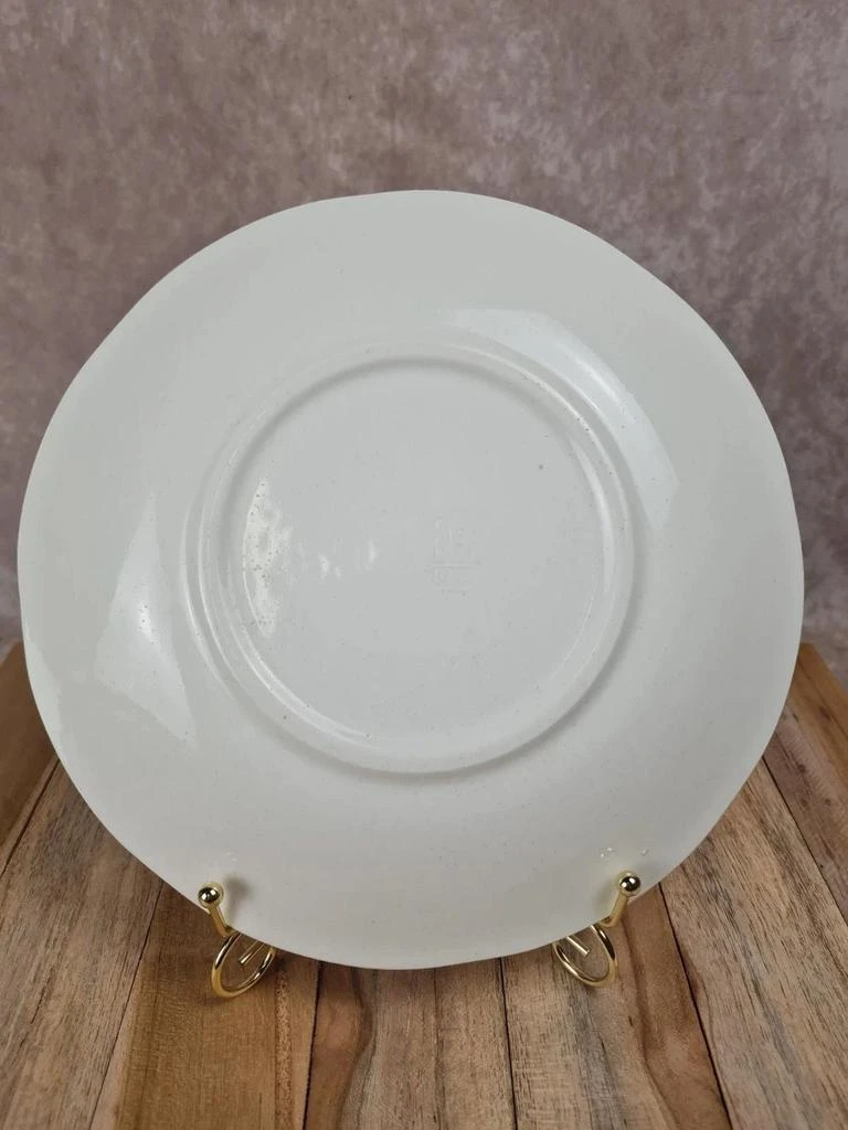 Assiette ancienne Gien décor bleu – panier fleuri – 24 cm – photo 5
